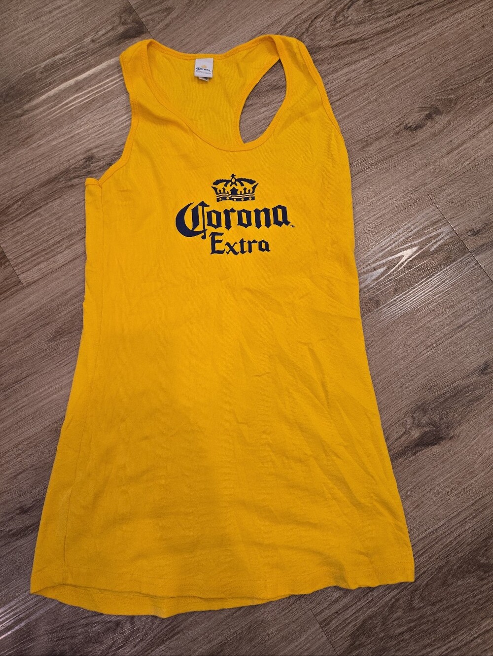 Corona Extra Womens Yellow Branded Tank Top Racerback size Large